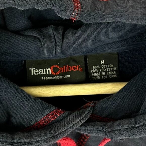 Ford Racing Hoodie Medium Vtg Worn Y2K Faded Track Tested Sweatshirt Blue Red - Picture 6 of 7